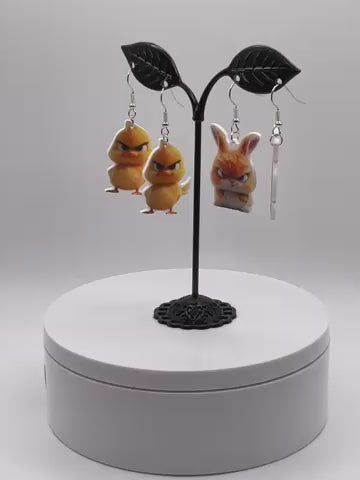 Grumpy Animal Earrings