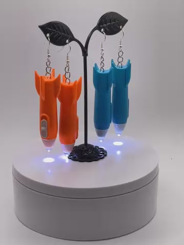 Rocket Flash Light Earrings