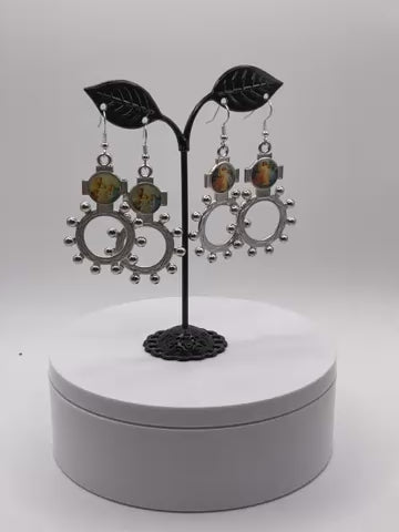 Finger Rosary Ring Earrings