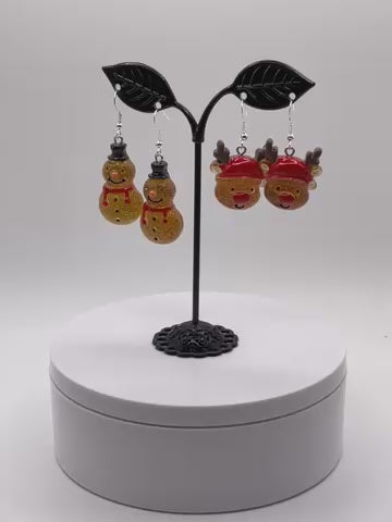 Glittery Christmas Earrings