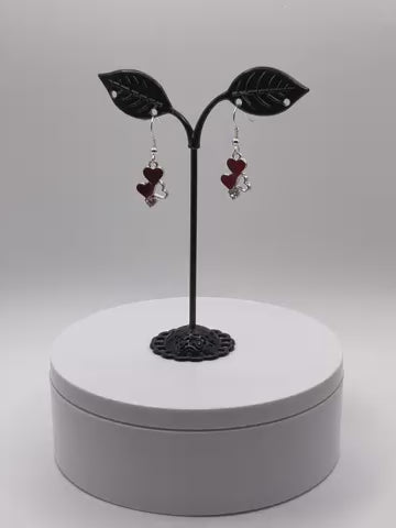 Triple Heart Earrings