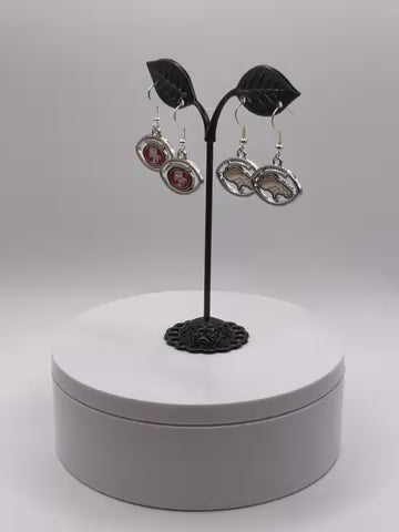 Football Shaped Football Earrings