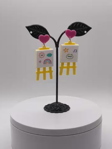 Art Easel Earrings