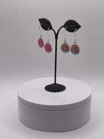 Colorful Gear Earrings