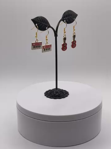 Musical instruments and note earrings