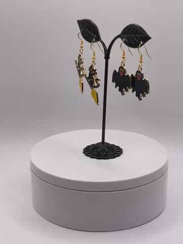 Enamel Halloween Earrings