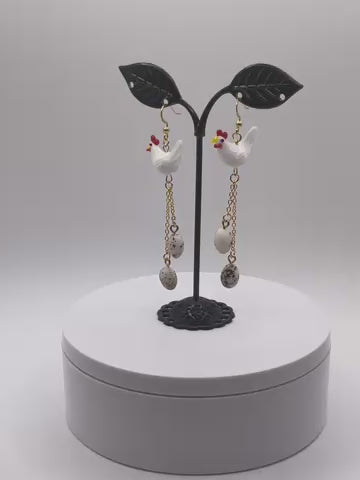 Chicken Earrings