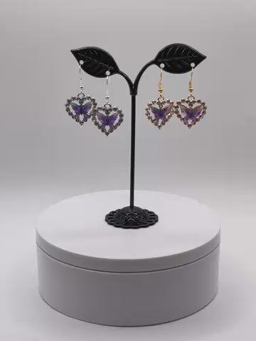 Butterfly Heart Earrings
