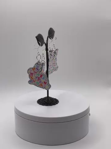 Patterened Easter Bunny Earrings