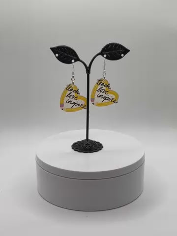 Teach,Love and Inspire Earrings