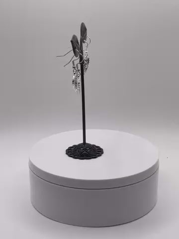 Black Heart Earrings 2