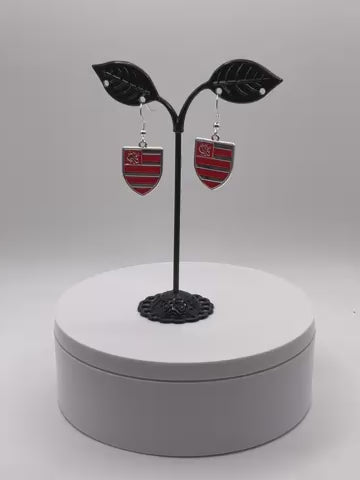 Soccer Club Shield Logo Earrings