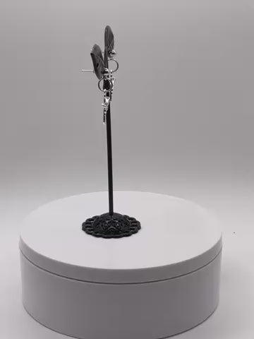 Cross with Butterfly Earrings