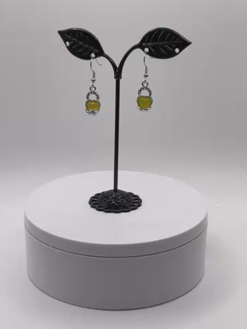 Yellow Topaz Heart Earrings