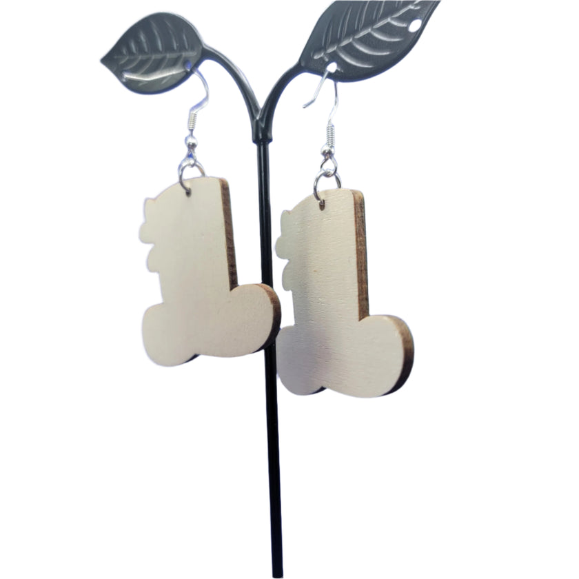 Green Top Hat with a shamrock Earrings