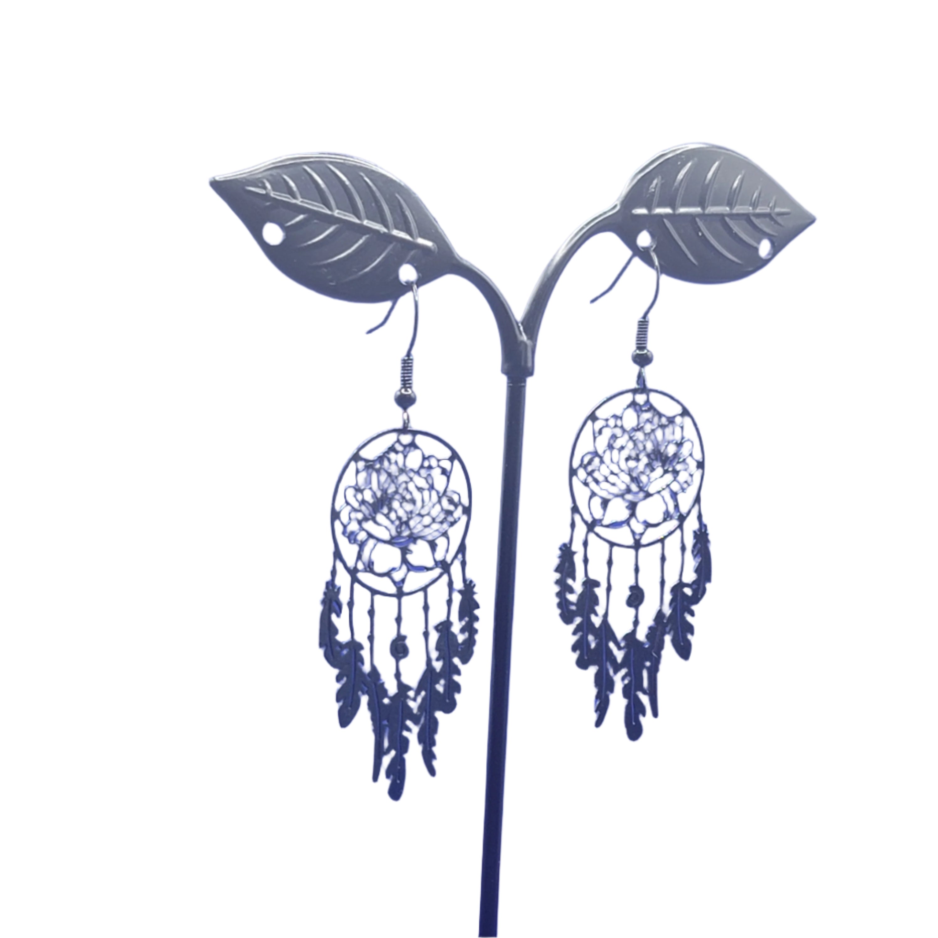 Black Dream Catcher Earrings