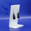 Black and white stone earrings