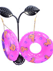 Pink Pool Float Ring Earrings