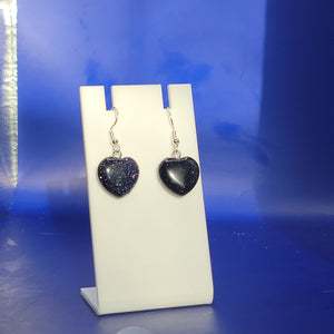 Glittery heart shaped earings