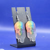 Rainbow skull earrings