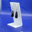 Black and white stone earrings