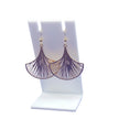 Gold fan earrings