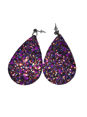 Glitter Teardrop Earrings