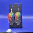 Rainbow skull earrings