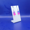 Pink and purple gummy bear earrings