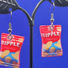 Potato chip earings