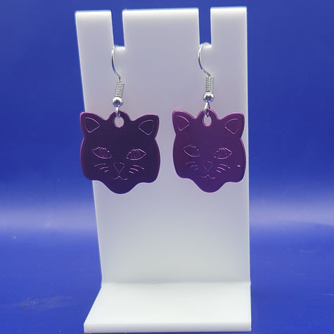 Cat tag earrings