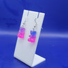 Pink and purple gummy bear earrings