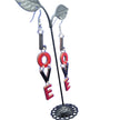 Red and Black Love Earrings