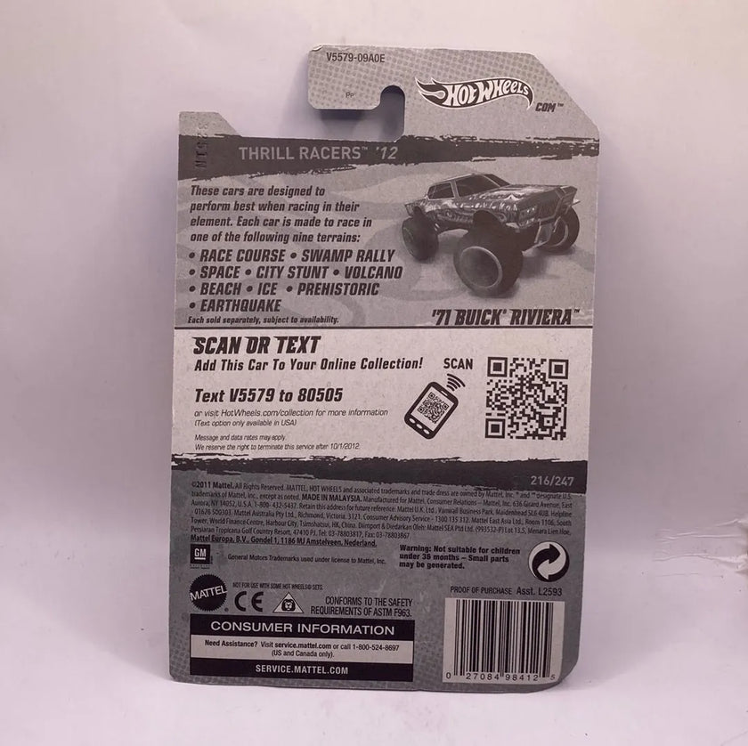 Hot Wheels 71 Buick Riviera Diecast